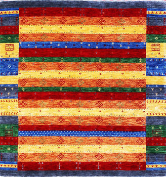 Gabbeh-Loom - Teppich aus Indien,  Schurwolle, Größe: 149x152cm Sonderpreis: € 475,-