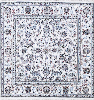 Nain - Teppich aus Indien,  Schafwolle/Seide, Größe: 151x152cm Sonderpreis: € 902,-