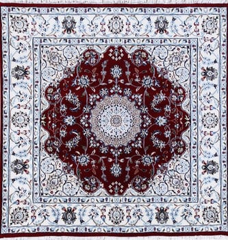 Nain - Teppich aus Indien,  Schafwolle/Seide, Größe: 126x128cm Sonderpreis: € 634,-