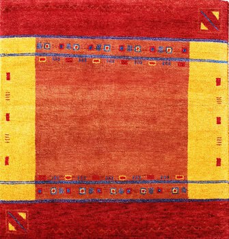 Gabbeh-Jumbo - Teppich aus Indien,  Schurwolle, Größe: 147x150cm Sonderpreis: € 232,-
