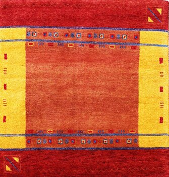 Gabbeh-Jumbo - Teppich aus Indien,  Schurwolle, Größe: 147x150cm Sonderpreis: € 232,-