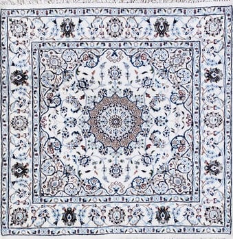 Nain - Teppich aus Indien,  Schafwolle/Seide, Größe: 125x124cm Sonderpreis: € 609,-