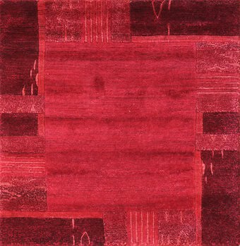 Tibet-Color - Teppich aus Indien,  Schafwolle/Viskose, Größe: 101x104cm Sonderpreis: € 220,-