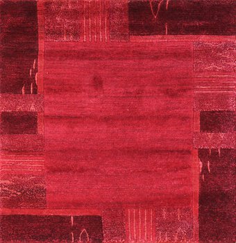 Tibet-Color - Teppich aus Indien,  Schafwolle/Viskose, Größe: 101x104cm Sonderpreis: € 220,-