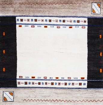 Gabbeh-Jumbo - Teppich aus Indien,  Schurwolle, Größe: 146x148cm Sonderpreis: € 227,-