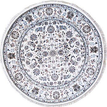 Nain - Teppich aus Indien,  Schafwolle/Viskose, Größe: 155x155cm Sonderpreis: € 944,-