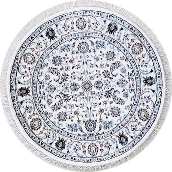 Nain - Teppich aus Indien,  Schafwolle/Seide, Größe: 124x124cm Sonderpreis: € 604,-