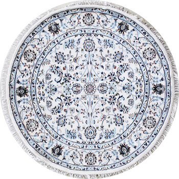 Nain - Teppich aus Indien,  Schafwolle/Seide, Größe: 132x132cm Sonderpreis: € 684,-