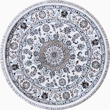 Nain - Teppich aus Indien,  Schafwolle/Seide, Größe: 126x126cm Sonderpreis: € 748,-
