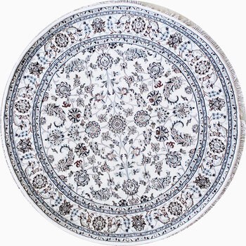 Nain - Teppich aus Indien,  Schafwolle/Seide, Größe: 182x182cm Sonderpreis: € 1.561,-