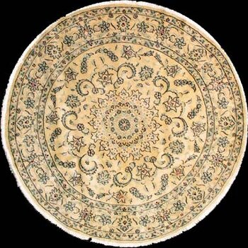 Nain - Teppich aus Orient,  Schurwolle, Größe: 201x201cm Sonderpreis: € 826,-