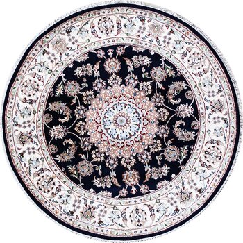 Nain - Teppich aus Indien,  Schafwolle/Seide, Größe: 155x155cm Sonderpreis: € 944,-