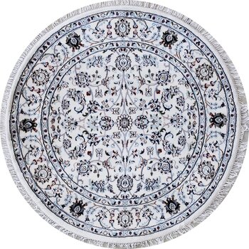Nain - Teppich aus Indien,  Schafwolle/Seide, Größe: 128x128cm Sonderpreis: € 644,-