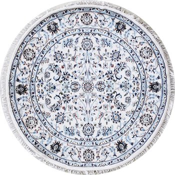 Nain - Teppich aus Indien,  Schafwolle/Seide, Größe: 132x132cm Sonderpreis: € 684,-