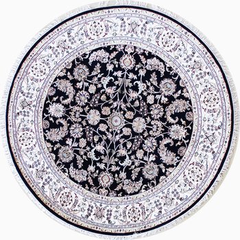 Nain - Teppich aus Indien,  Schafwolle/Seide, Größe: 183x183cm Sonderpreis: € 1.578,-