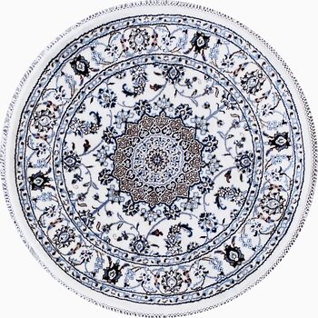 Nain - Teppich aus Indien,  Schafwolle/Seide, Größe: 94x94cm Sonderpreis: € 416,-