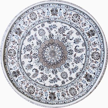 Nain - Teppich aus Indien,  Schafwolle/Seide, Größe: 159x159cm Sonderpreis: € 1.191,-
