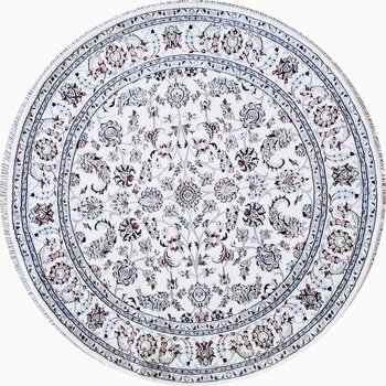 Nain - Teppich aus Indien,  Schafwolle/Seide, Größe: 185x187cm Sonderpreis: € 1.359,-