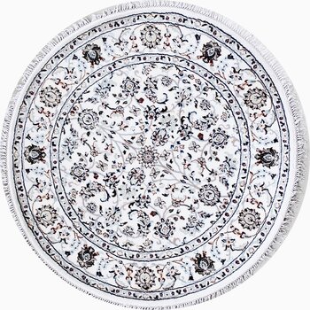 Nain - Teppich aus Indien,  Schafwolle/Seide, Größe: 128x126cm Sonderpreis: € 634,-