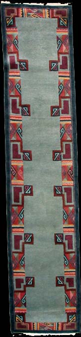 Tibet-Color - Teppich aus Nepal,  Schurwolle, Größe: 74x337cm Sonderpreis: € 295,-