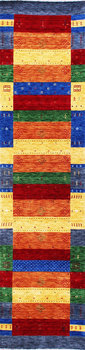 Gabbeh-Loom - Teppich aus Indien,  Schurwolle, Größe: 87x352cm Sonderpreis: € 642,-