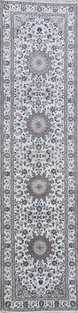 Nain - Teppich aus Indien,  Schafwolle/Seide, Größe: 79x306cm Sonderpreis: € 950,-