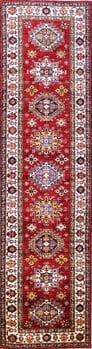 Kazak Exklusiv - Teppich aus Afghanistan ,  Ghazniwolle, Größe: 82x316cm Sonderpreis: € 1.018,-