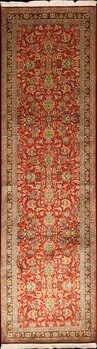 Kashmir-Seide - Teppich aus Kashmir,  Natur-Seide, Größe: 76x273cm Sonderpreis: € 1.456,-
