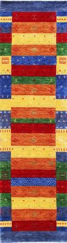 Gabbeh-Loribaff - Teppich aus Indien,  Schurwolle, Größe: 83x301cm Sonderpreis: € 524,-