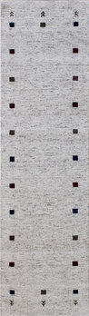 Gabbeh-Loom - Teppich aus Indien,  Schurwolle, Größe: 77x279cm Sonderpreis: € 450,-