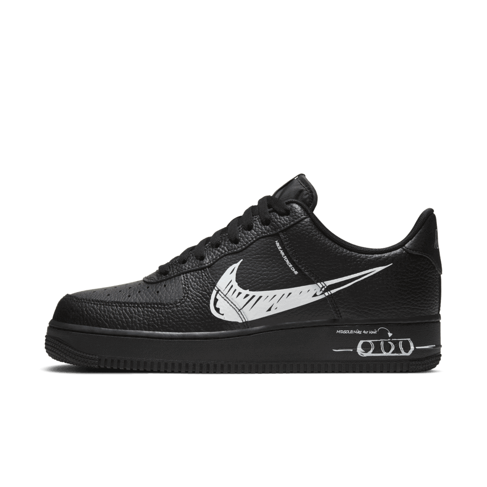 nike air force scribble black