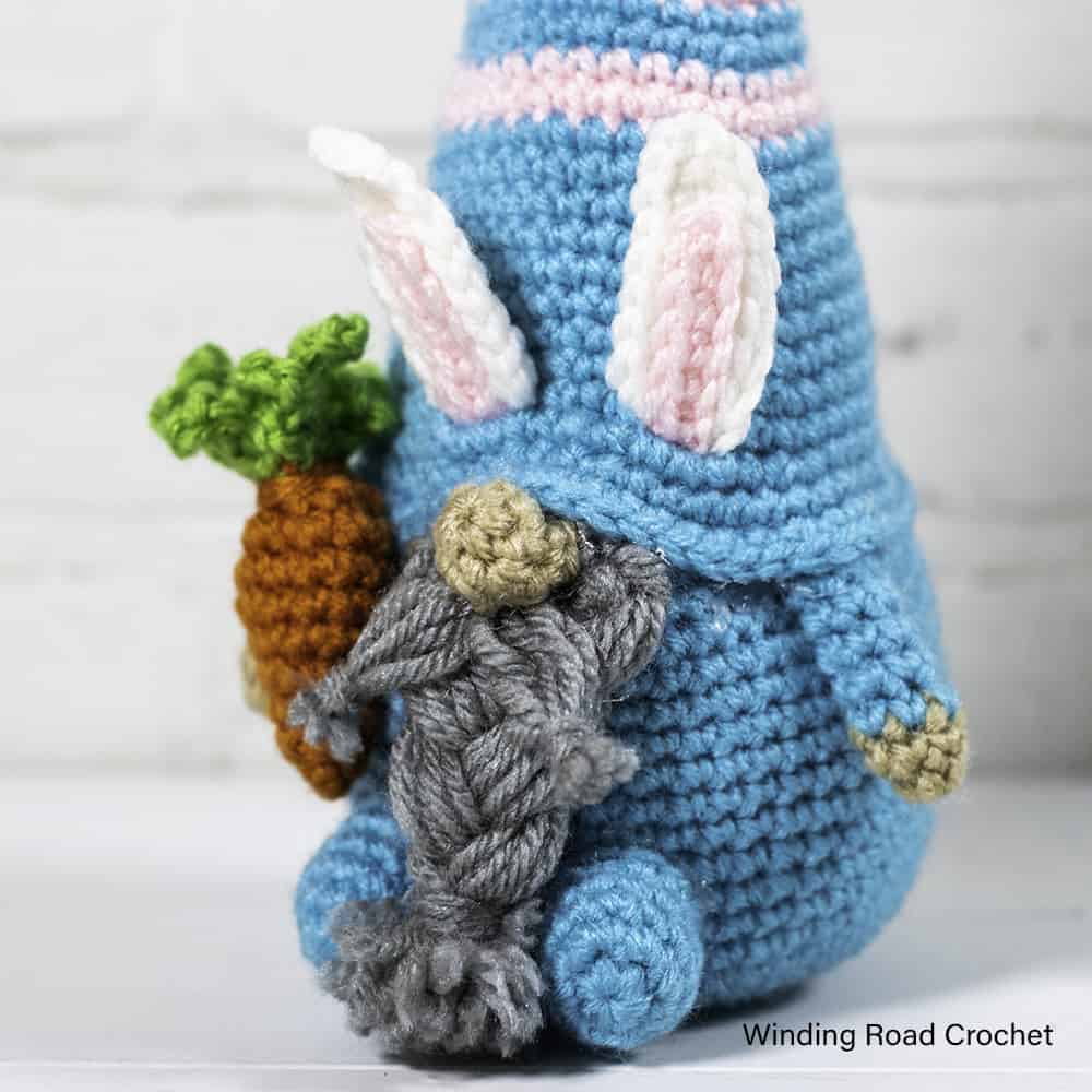 This crochet bunny gnome will help you have a happy spring! Just follow the free crochet pattern to learn how to make this crochet gnome.