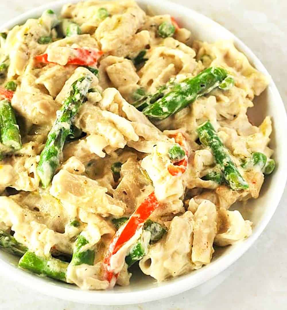 Creamy Vegan Alfredo With Vegetables Healthier Steps No one will know it's vegan! creamy vegan alfredo with vegetables