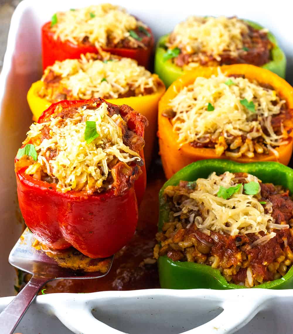 Vegan Stuffed Bell Peppers Healthier Steps