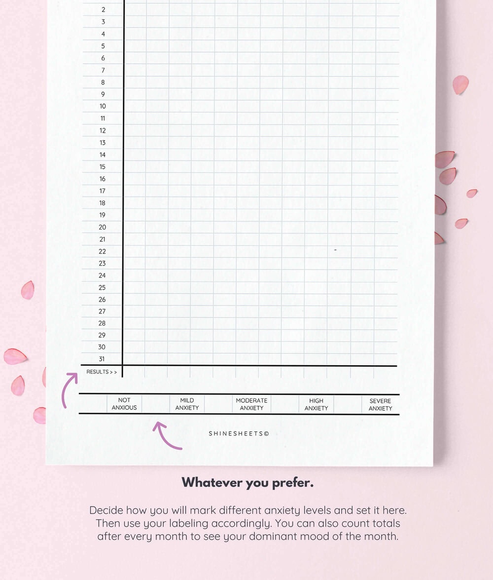 Anxiety Tracker Printable ShineSheets