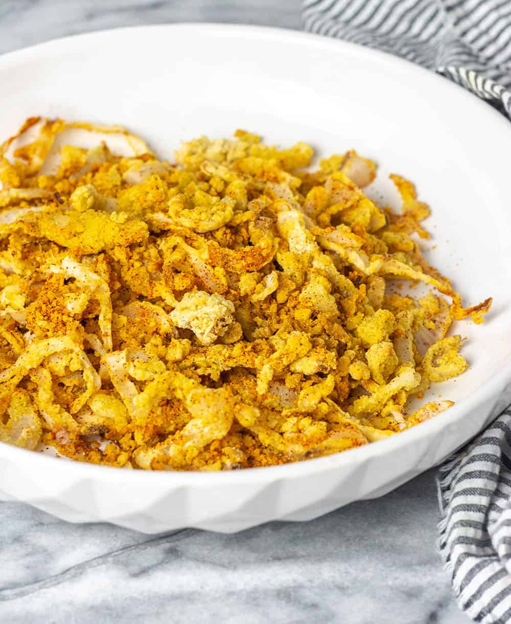 Gluten Free French Fried Onions Healthier Steps French onion dip was alwayssss served at my family super bowl party, so i thought that it was time for us to create a vegan version so we can still take part in the tradition on game day. gluten free french fried onions