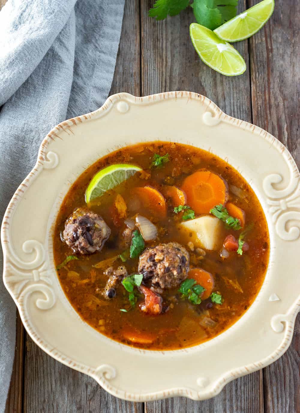 Instant Pot Vegan Mexican Meatball Soup Healthier Steps It is our version of comfort food. instant pot vegan mexican meatball soup