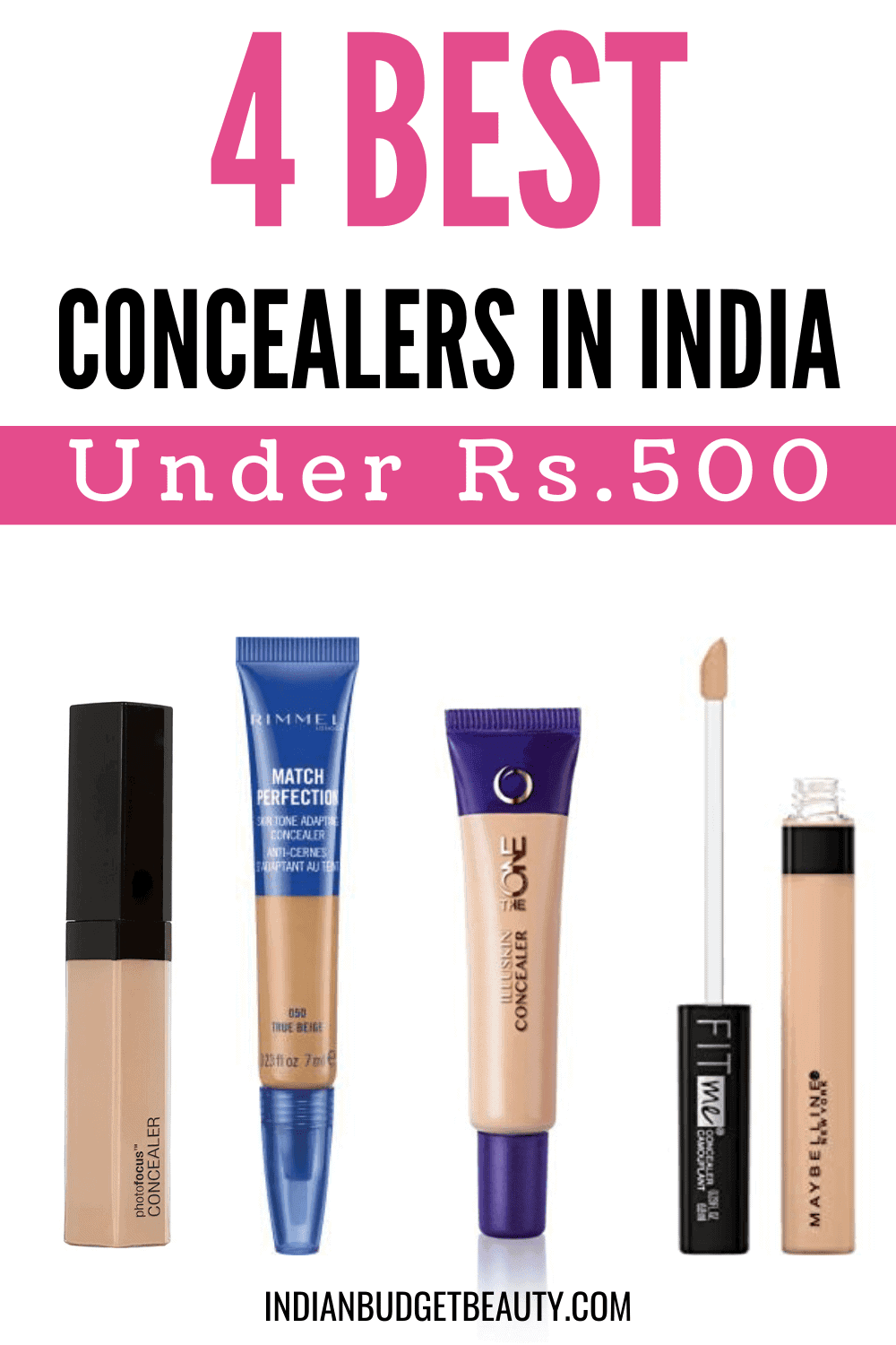 Best concealer in india Under Rs.500. These are the best affordable concealers that will suit Indian skintone. Choose any one of these concealers and say goodbye to dark undereyes in a budget best concealer in india under 500