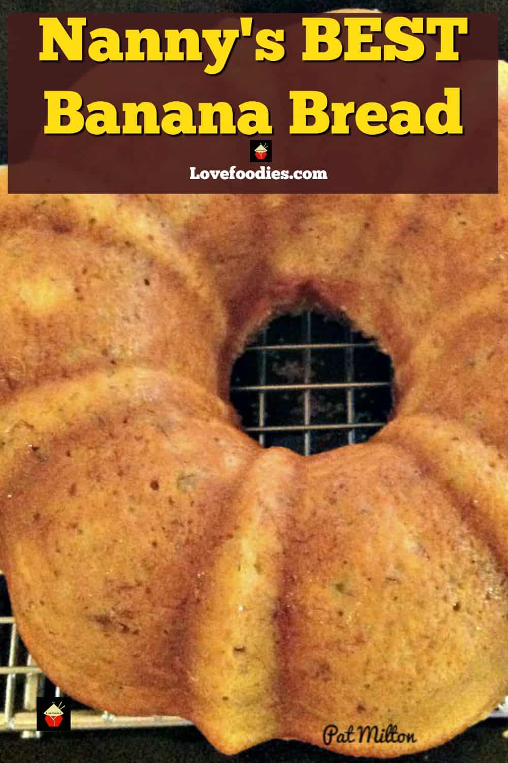 Nanny's BEST Banana Bread is a lovely soft, moist cake and absolutely delicious with the glaze poured over! A nice, easy recipe and freezer friendly too!