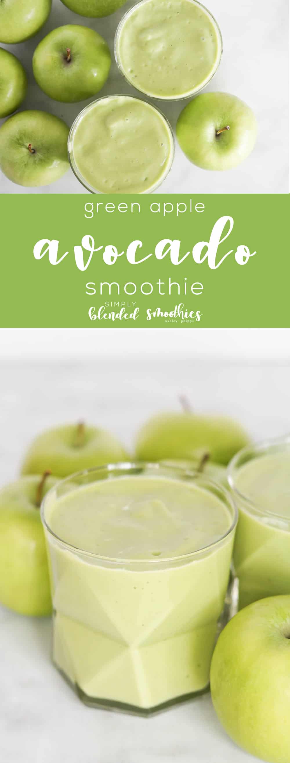 Green Apple Avocado Green Smoothie Simply Blended Smoothies