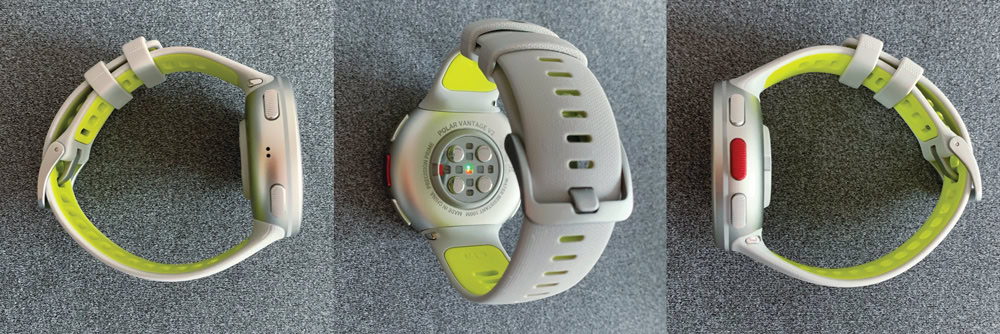 Огляд Polar Vantage V2 від бігуна 3 Polar Vantage V2 справа, слева и сзади