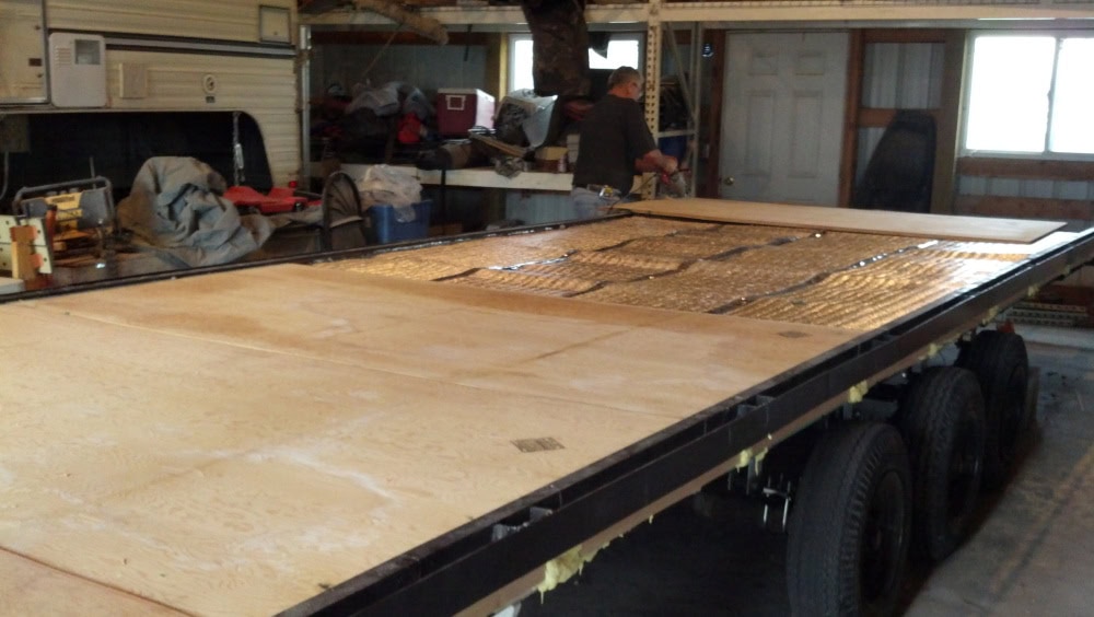 Slide in the plywood floor....