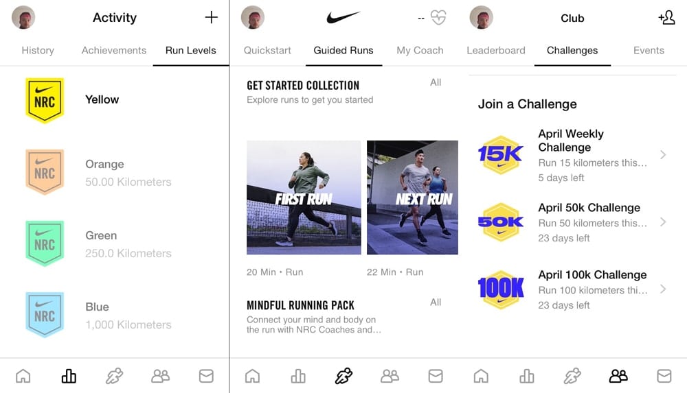 4 приложения, которые помогут пробежать больше обычного 3 Скриншоты Nike Run App