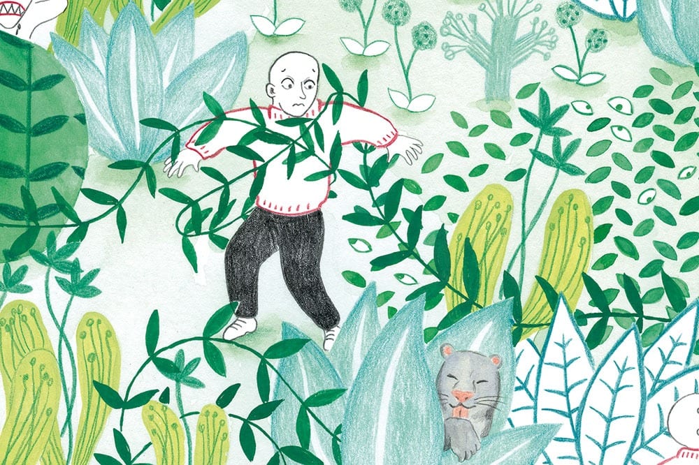 burnout o agotamiento creativo, enredado, ilustración de plantas, Mar Villar,