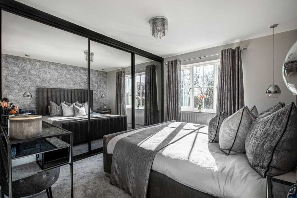 inside view of a bedroom in a house for interior designer