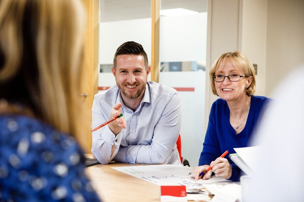 Commercial Photographer Manchester photo of meeting room for redrow homes