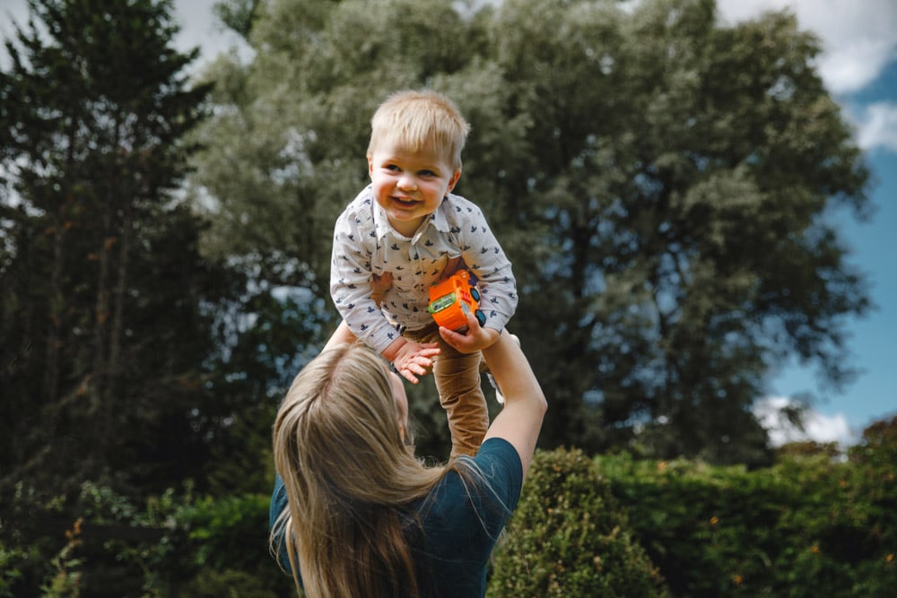 Having fun with mummy on their photoshoot