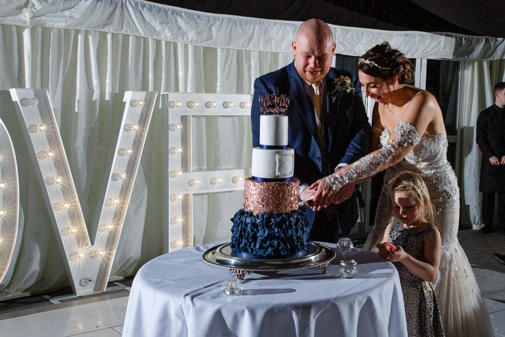 cake cut at soughton hall