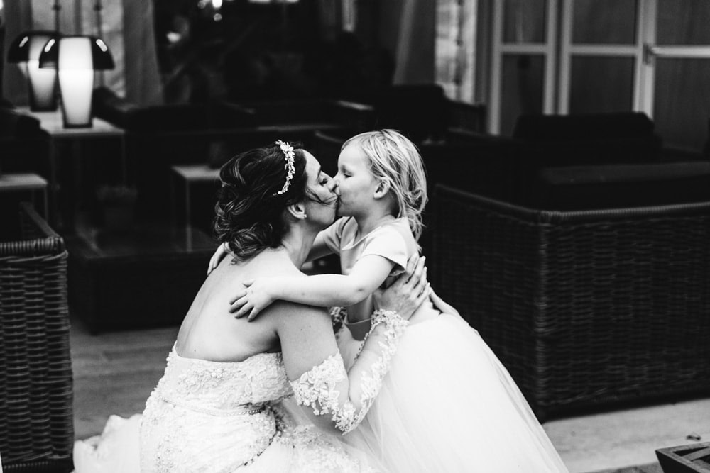 natural mother and daughter moment