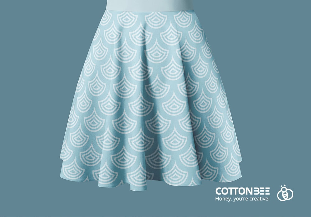 Spódnica z koła wykonana z materiałów wydrukowanych w CottonBee